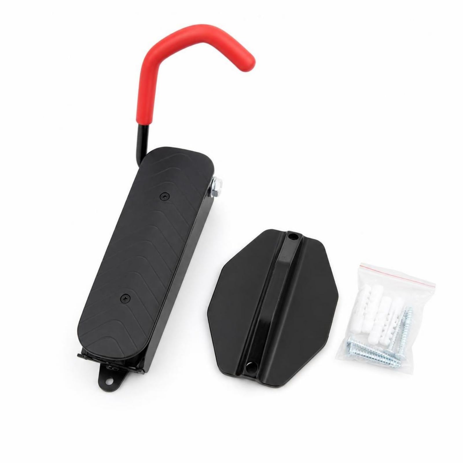 Soporte de Bicicleta de Pared Percha Colgador Gancho Estructura Metálica Sólida con Protección de Pared Mecanismo Ajustable al Cuadro Instalación con, Sin Deflector, Con Gancho