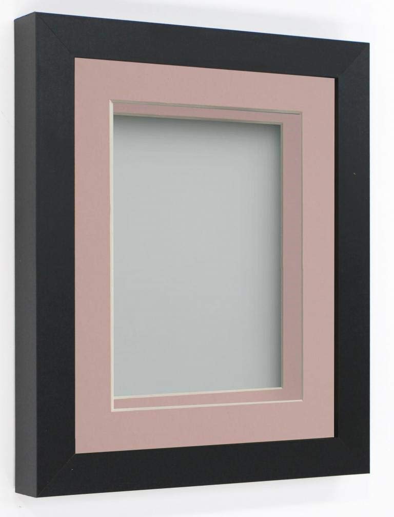 Rickman Box Frame Black with Pink Mount, 12x10 for 10x8 inch