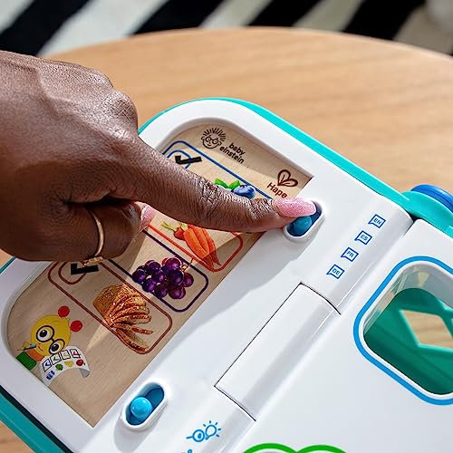 Image of Baby Einstein + Hape Magic Touch Toy Shopping Basket for Kids, with Real Sounds and Music, Shape Sorter, Fine Motor Skill Development, Ages 1, 2, 3, 4+