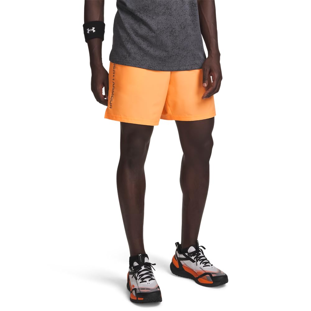 Under Armour Men's Orange/Castle Woven Graphic Shorts L