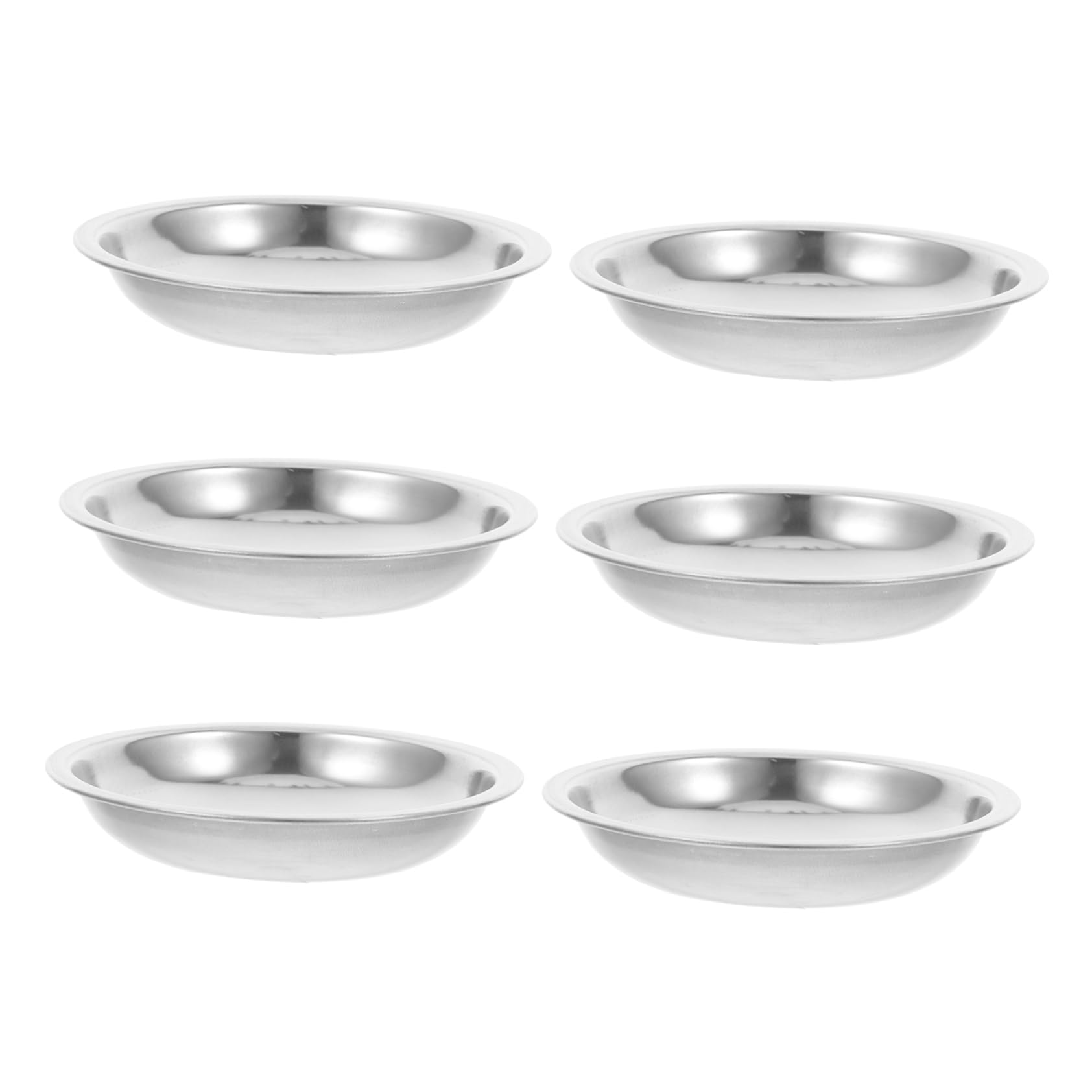 Unomor 6pcs Stainless Steel Tea Bag Dishes Round Teabag Holder Dish for Loose Leaf Tea Drip Tray and Strainers Storage Elegant Saucer