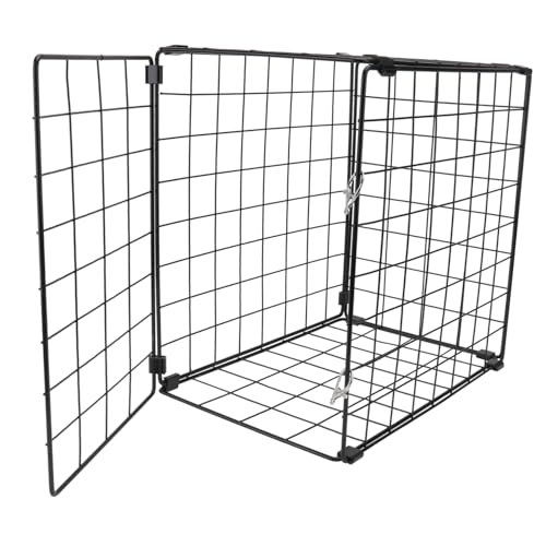 DIYEAH Gabbia Trasportino Pieghevole per Gatti Fino Gabbia Auto in Ferro Resistente e Traspirante per Asciugatura e Protezione da Graffi Design Trasparente per Monitoraggio Facile