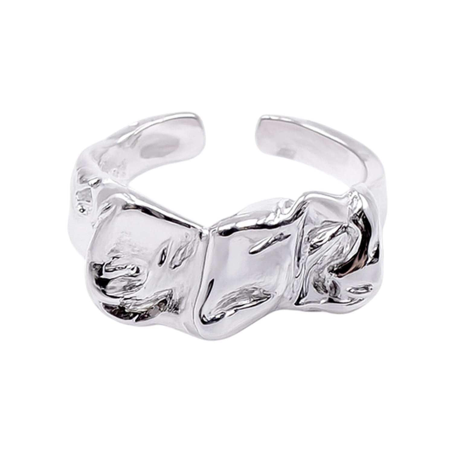 vama FASHIONS Stainless Steel Finger Ring Twist Pattern Design Adjustable Ring Trendy Fashion Jewelry Modern Accessory for Men & Boys-picture-41