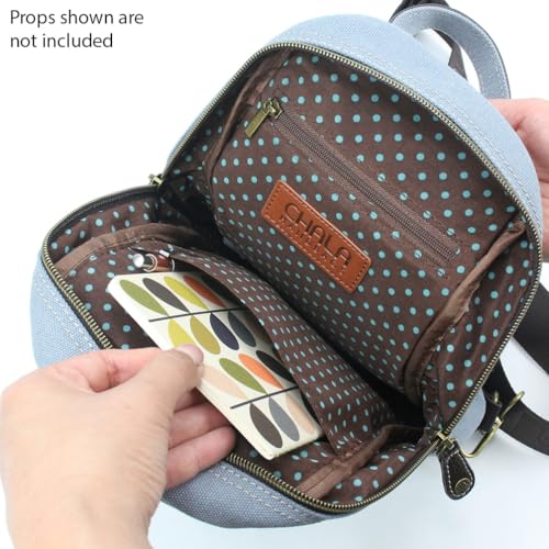 Image of CHALA Canvas Sling Bag Women RFID Protected Canvas Crossbody Backpack with Adjustable Strap