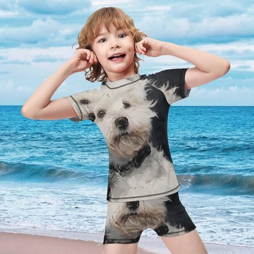 West Highland TerrierChildren's Casual Swimsuit Set - Simple and Versatile9-11Y（140cm）3