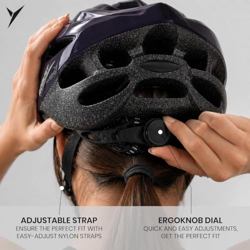 Image of Jaspo Robust Plus Cycling and Skating Helmet for Kids & Adults | 170g Lightweight & Adjustable |Sports Helmet | Quick-Release Buckle & Padded Chin Strap | Ideal for Cycling, Skating & Outdoor Use