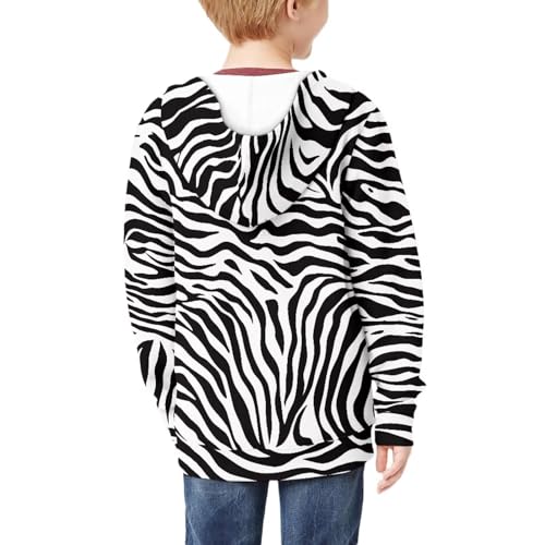 Boys Zipper Hooded Sweatshirt Casual Loose Long Sleeve Sport School Coat with Jacket Age 6-164