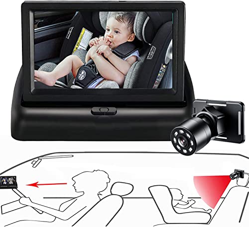 Image of Itomoro Baby Car Mirror, View Infant in Rear Facing Seat with Wide Crystal Clear View,Camera Aimed at Baby-Easily to Observe The Baby's Every Move