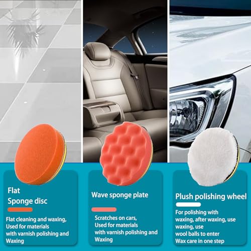 Cordless Buffer Polisher, 6 inch Car Polisher with 12V 3000mAh Lithium Battery and 16PCS Attachments, Car Buffer Polisher 6 Variable Speed 6500RPM for Auto Detailing/Polishing/Waxing 4 Cordless Buffer Polisher, 6 inch Car Polisher with 12V 3000mAh Lithium Battery and 16PCS Attachments, Car Buffer Polisher 6 Variable Speed 6500RPM for Auto Detailing/Polishing/Waxing - Image 4