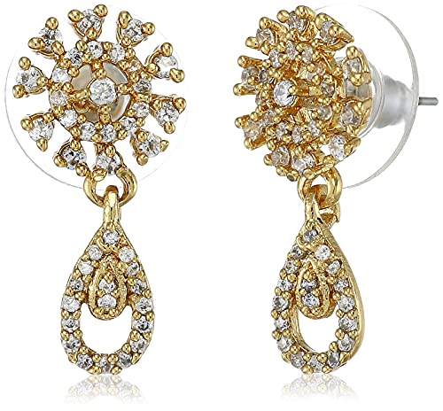 Estele Fashion Jewellery Gold Plated CZ Attractive Crystal Studded Drop & Dangle Earrings for Girls and Women-AD-084/712 ER (B093TH93NF) Amazon Price History, Amazon Price Tracker