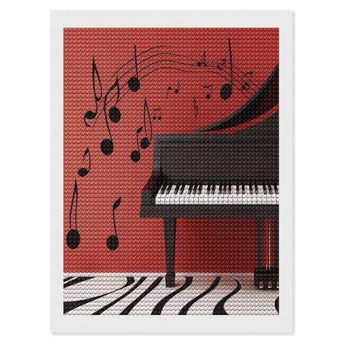 Pintura de diamante de piano con cuentas redondas para pared