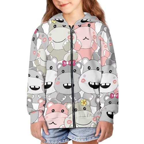AFPANQZ Girl's Zipper Front Hoodie Long Sleeve Sweatshirt with Pockets Hooded Jackets Lightweight Fall Coat for Boy,S-XL4