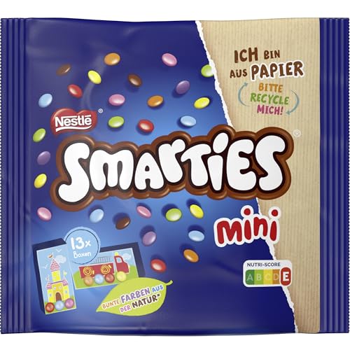 Nestlé SMARTIES Mini kleine Schokolinsen aus Milchschokolade einzeln verpackt 1er Pack (1 x 187g)