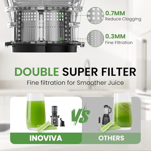image for Juicer Machines, INOVIVA Cold Press Juicer with 4.35