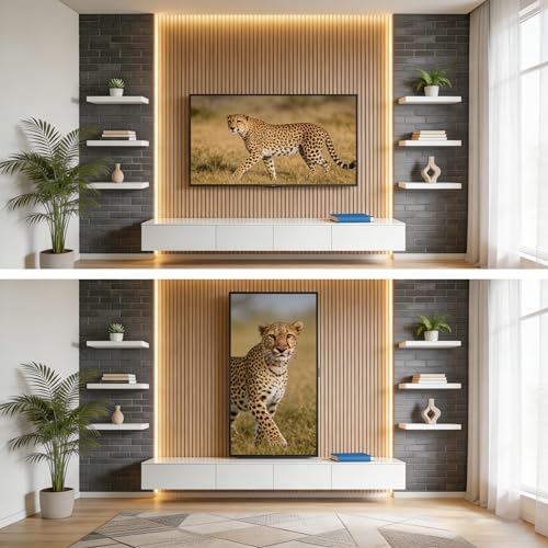 Support mural TV 37-75" pivotant à 90° max VESA 600x400 DG660