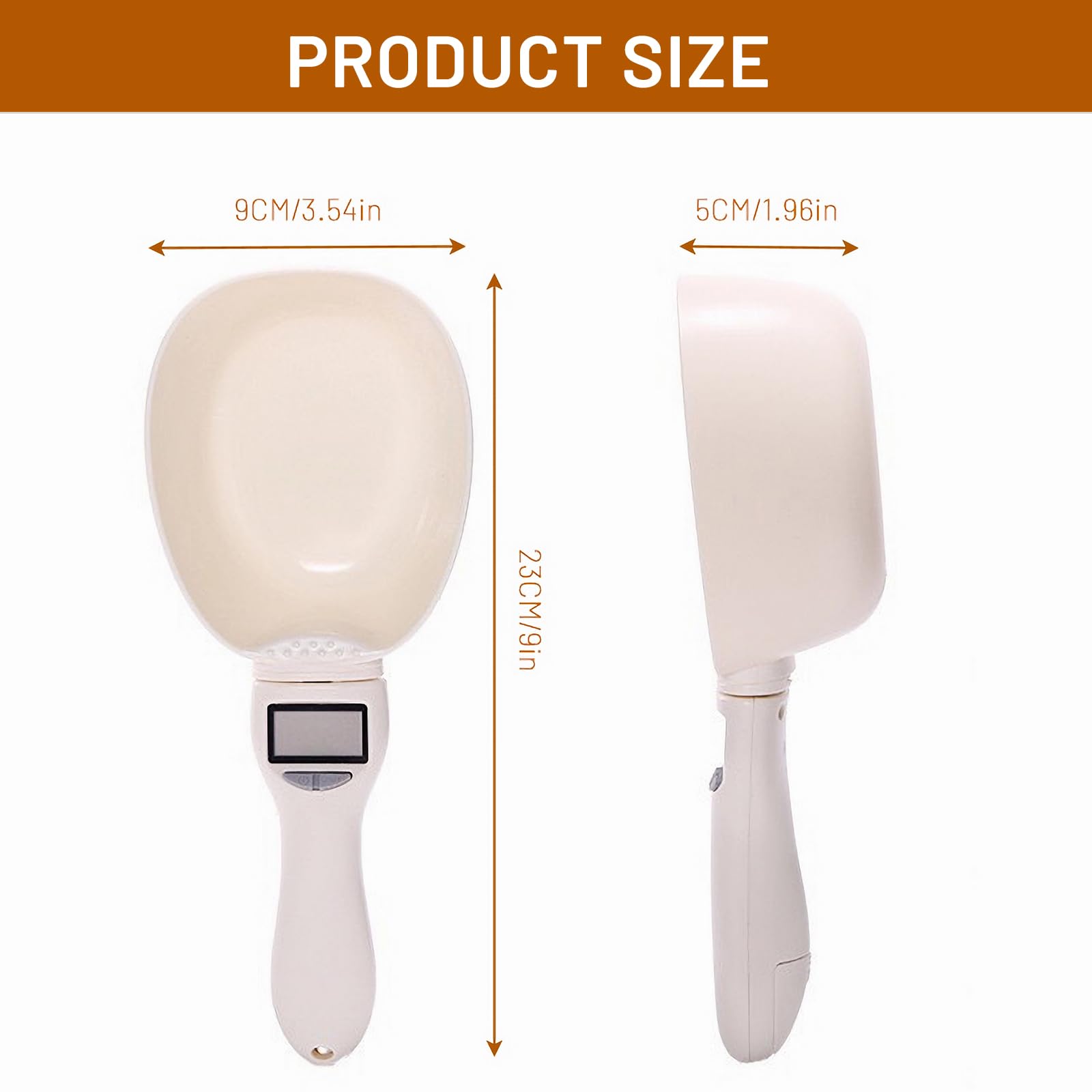 IFIAM Digital Measuring Spoon, Weighing Spoon Scale 800g-0.1g High Precision Digital Food Measuring Scoop Scale, for Kitchen Gadgets and Daily Meals, Dog Cat Food
