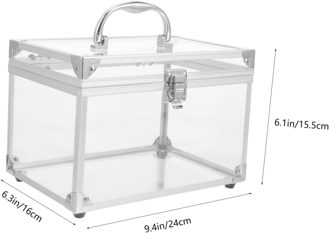 Angoily Cd Storage Box Portable Cd Organizer Handle Large Capacity DVD Container Acrylic Holder for Albums and Games for Home and Travel White