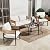 Grand patio 5-Piece Outdoor Furniture Set with Thick Cushions and Coffee Table, Wicker Sofa Conversation Set for Backyard, Natural