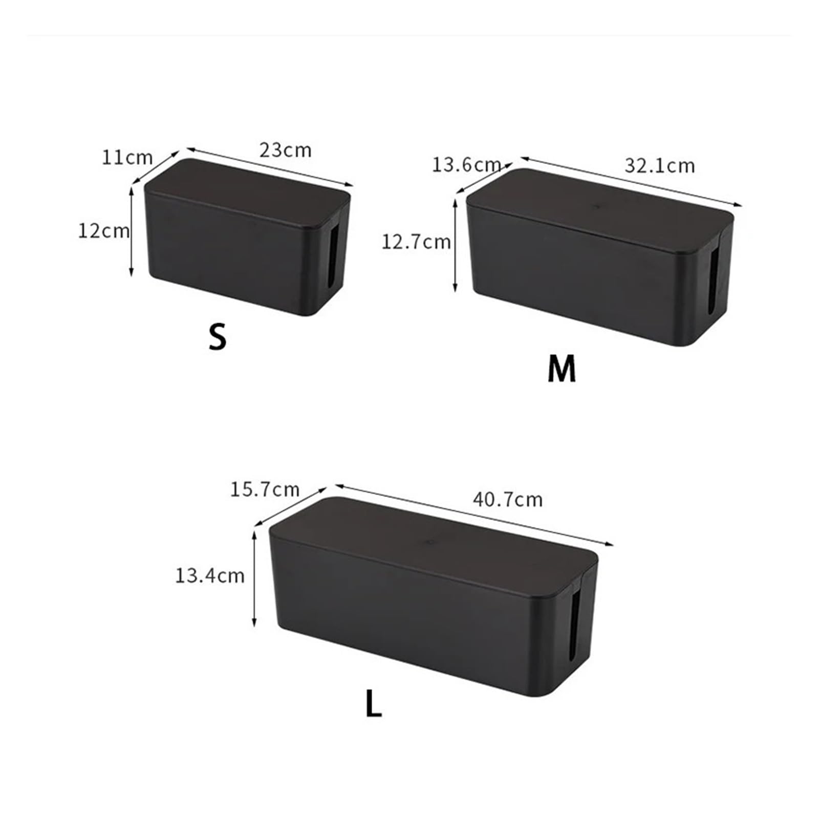 HIZON Caja de Almacenamiento de Cables, Placa de alimentación, gestión de Cables, Tira de Enchufe, Caja for Cables, Cargador, Organizador de Enchufe, contenedor de Red(L2)