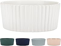 Vista 1 de Waggo Ripple - Tazón de cerámica para perros para razas medianas y grandes, moderno con acabado mate, plato pesado y duradero para alimentos y agua