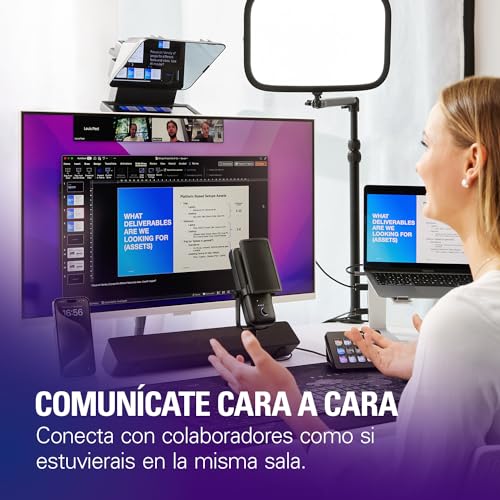 Miniatura 7 de Elgato Prompter Teleprompter Con Pantalla Incorporada, Youtube, Twitch, Zoom, Teams Y Más, Compatible Con Dslr, Webcam, Smartphone, Segundo Monitor, Funciona Con Mac, Pc Stream Deck