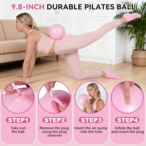 LiKiLiKi Pilates Ring and Ball Set, Home Pilates Equipment for Women - image 5