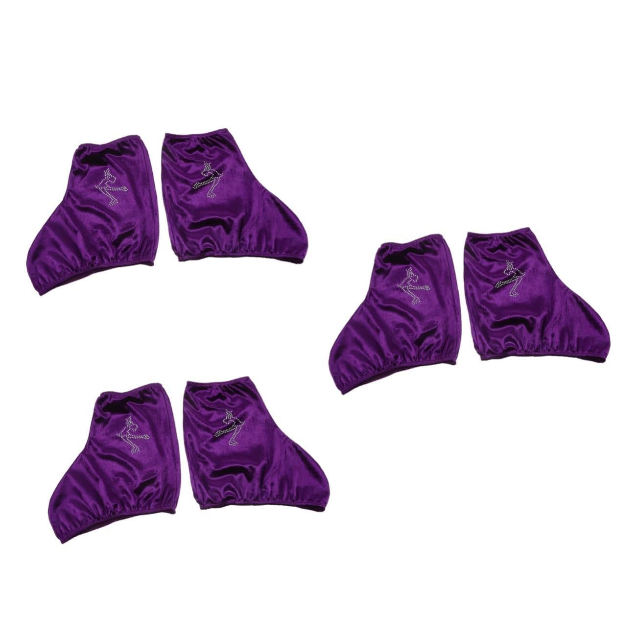 BESPORTBLE Fundas para Patines Cubiertas De Patines Resistentes Desgaste Cubierta del Zapato Cubre Botas De Hockey De Patines De Hielo Elásticos Púrpura Poliéster