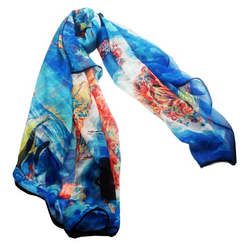 Scarf Vintage Map Hawaiian Island Chiffon Sarong2