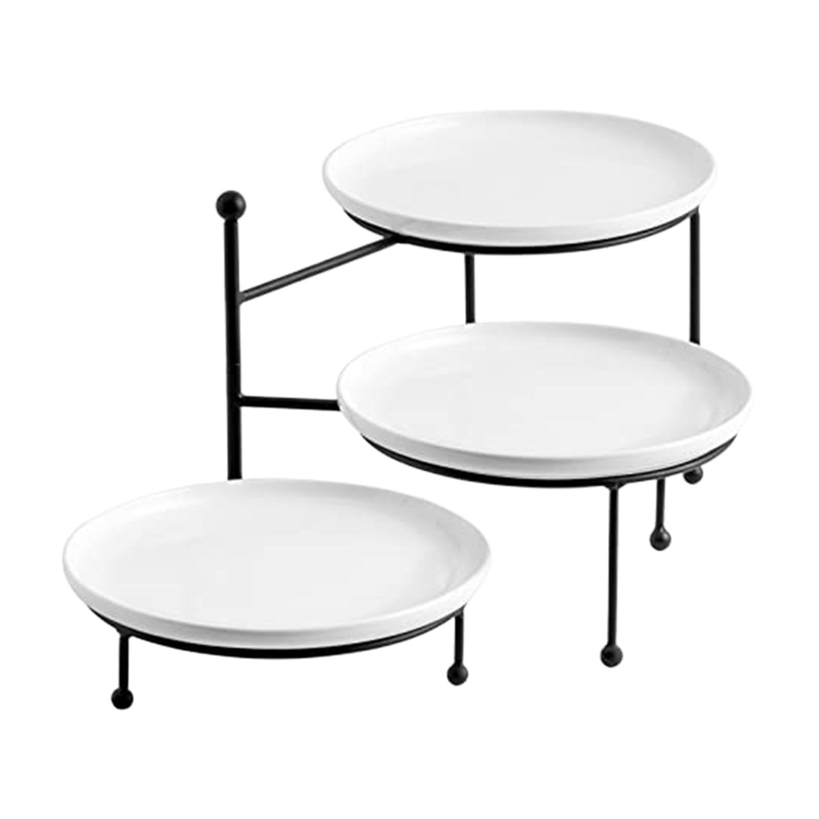 SXRQ 3 Layer Metal Dessert Stand 8inch Nordic Design Tower Perfect for Cakes Cookie and Party Snacks Wedding Tower