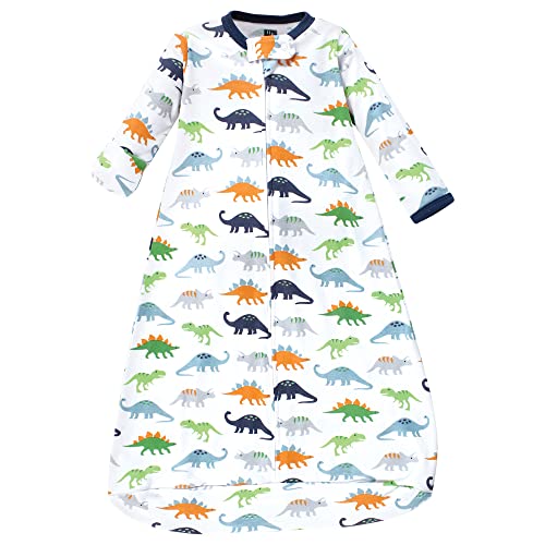 Image of Hudson Baby Unisex Baby Cotton Long-Sleeve Wearable Sleeping Bag, Sack, Blanket, Dinosaurs, 0-3 Months