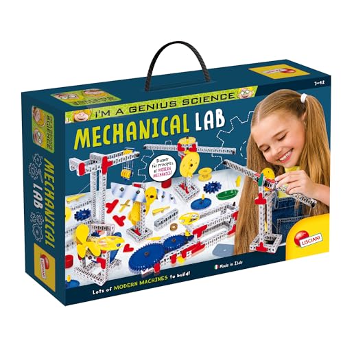 Lisciani - I'M A GENIUS SCIENCE - Laboratorio de Mecánica - Kit Científico y Educativo - Experimentos - Máquinas de Construir - Para Niños de 7 a 12 años