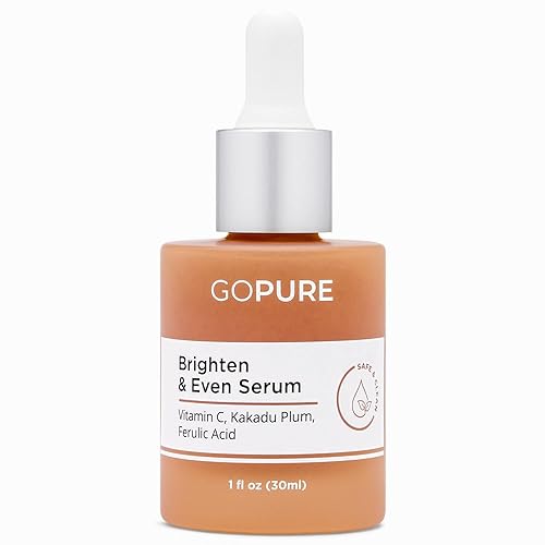 goPure Actives - Suero de vitamina C, suero iluminador con vitamina C y ácido ferúlico, beneficios hidratantes y antienvejecimiento, mejora la