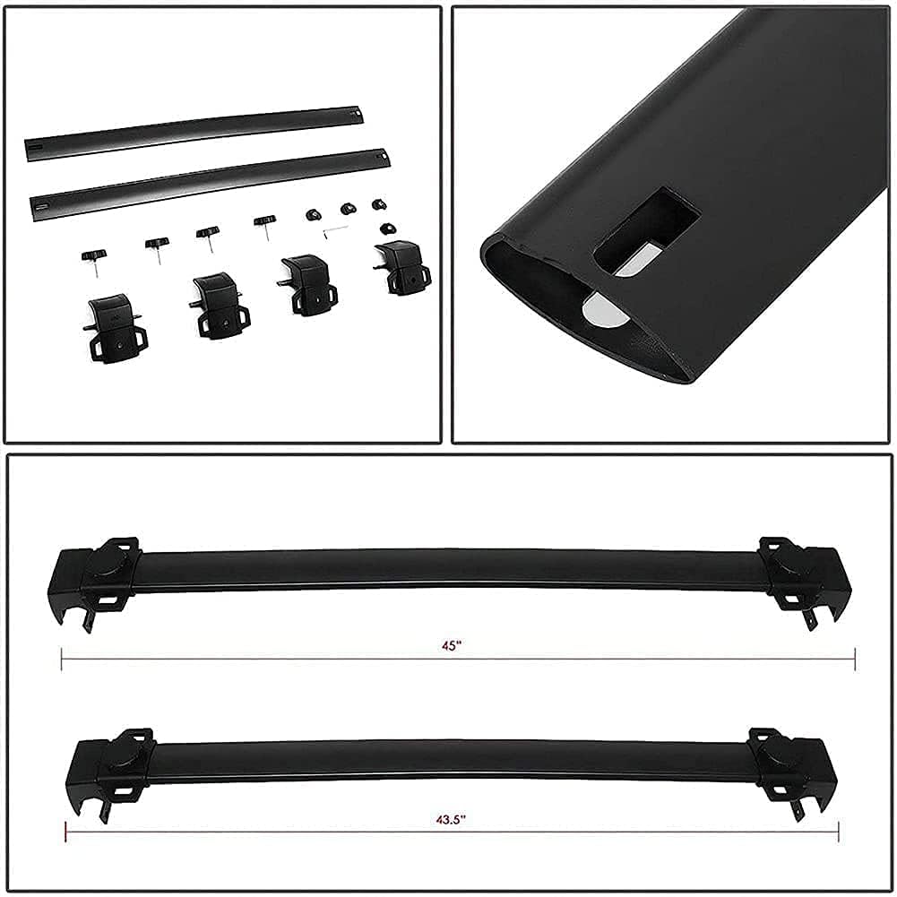 Bagażnik dachowy z aluminium do bagażnika dachowego do Jeep Compass 2011-2016, poprzeczne drążki poprzeczne, 2 sztuki, pasujące