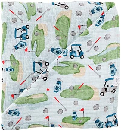Mud Pie Muslin Swaddle, Golf , 47x47 Inch (Pack of 1)