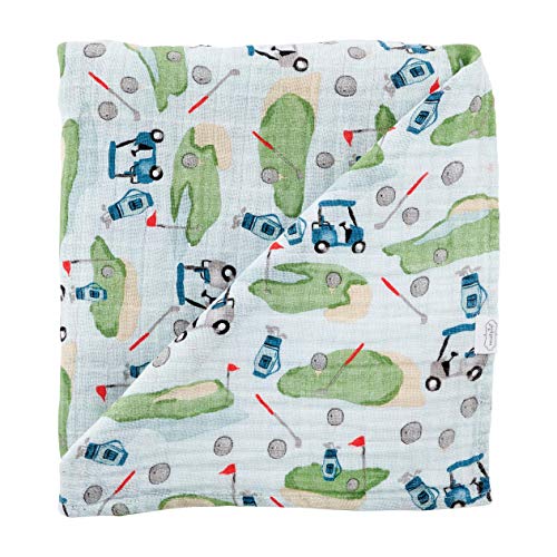 Image of Mud Pie Muslin Swaddle, Golf , 47x47 Inch (Pack of 1)