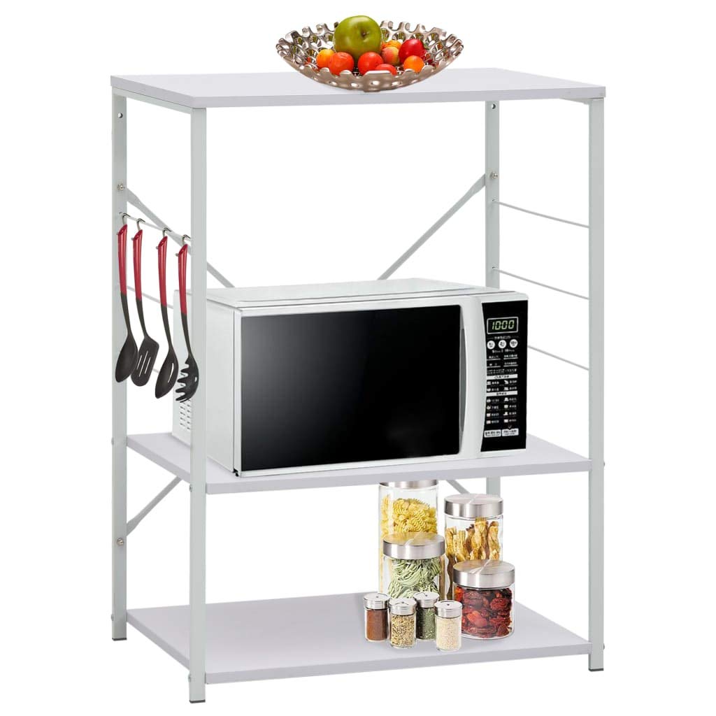 Generisch Mikrowellenregal Weiß 60×39,6×79,5 cm Holzwerkstoff,Heim Garten,Küche Esszimmer,Küchenhelfer -utensilien,Küchenorganizer,Küchenutensilienhalter -ablagen-288236