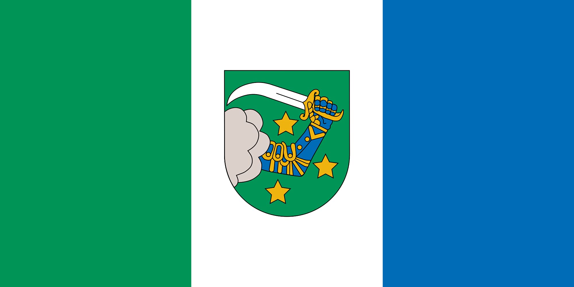 Drapeau Large Valka pour pavillon municipal résistant aux intempéries