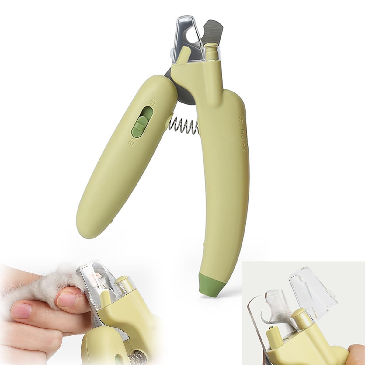 ANYSENT LED Pet Nail Clippers,Upgrade Cat Nail Clipper with Light,Cat Claw Trimmer Nail Clippers for Dogs,Trim Your Pets Nails Easy and Pain-Free