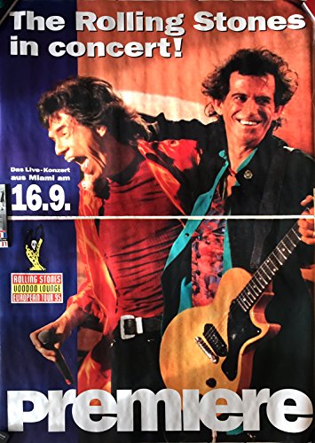 Affiche unique Rolling Stones Voodoo Lounge 120X170cm, édition rare en deux panneaux