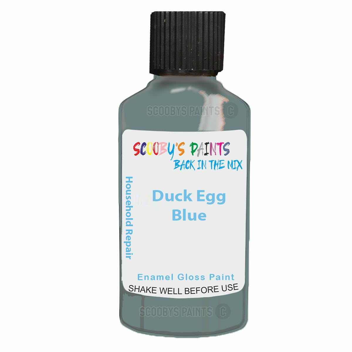 SCOOBYS PAINTS BACK IN THE MIX Enamel Touch Up Paint 30ml For Kitchen Appliances & Bathroom (Duck Egg Blue)