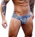 Badeslip Herren Badehose Eng Kurz Schwimmhose Low Muster Modernas Waist Badehose Strandhose Schnelltrocknen Schwimmen Urlaub