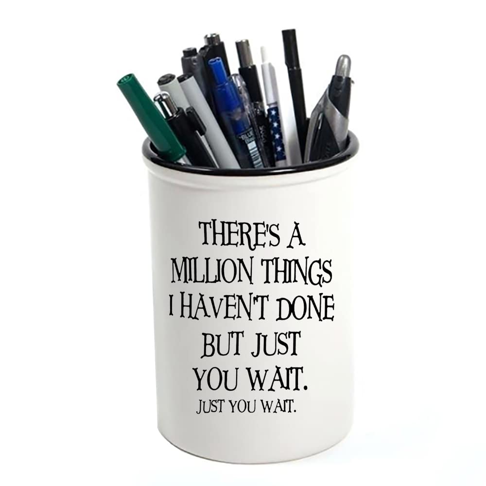 Giftme There's a million things i haven't done But Just You Wait Hamilton Musical Desk accessories Pen/Pencil Pot Makeup Pot Brushes Holder Stuff Storage Pot Birthday Present.