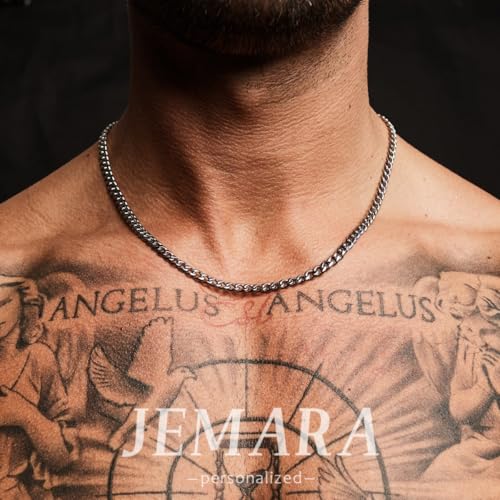 3Pcs Men's Stainless Steel 3mm Silver Chain Necklace Sets ，Non Tarnish Cuban Link Jewelry Gifts（18-22 inch）2