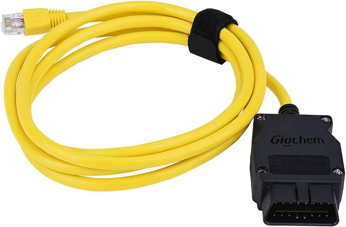 Enet OBD2 RJ45 Cable,Ethernet 6.6ft/2M Cable RJ45 ethernet Connector Tools to OBDII Interface Cable Car Diagnostic Coding F-Series