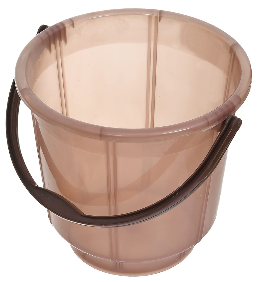 Kuber Industries Unbreakable Virgin Tranasparent Plastic Bucket for Home/Kitchen/Office, 13Ltr. (Brown)-47KM01218 (B09NGJP66D) Amazon Price History, Amazon Price Tracker
