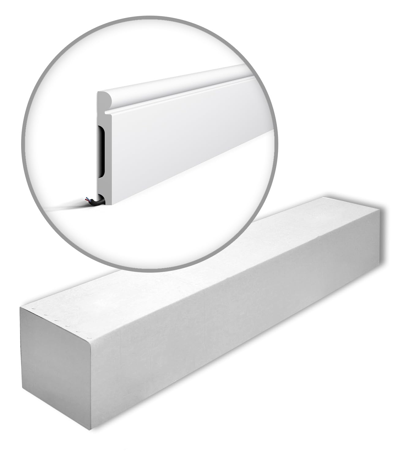Plinthe FL4 NMC Wallstyl polystyrène haute densité 12 m pour rénovation maison et appartement