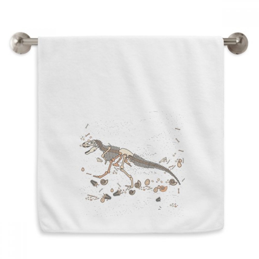 Serviette dinosaure miniature anti-irritation débarbouillette blanche os mou douce