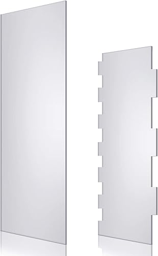 Juego de 2 espátulas de acrílico transparente grande, raspador más suave y peine de contorno de bordes para glaseado, glaseado, crema de