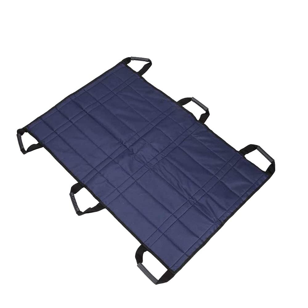 Sábanas Deslizantes Planas Reutilizables Sábanas Deslizantes con Asas para Traslados de Pacientes Giro Reposicionamiento En La Cama Cuidado en El Hogar, Azul