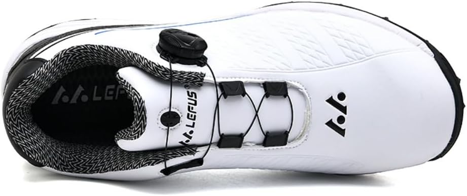 [Cosea] ゴルフシューズ メンズ レディース 白 スパイク ゴルフ ウォーキングシューズ ダイヤル式 ローカットスニーカー 防